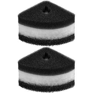 Pawfly 6 Pcs Replacement Filter Pads for 10-30 Gallon Corner Bio Sponge Filter, Aquarium Filter Media Sponge, White Black Bio Foam for Fish Tank Water Filtration