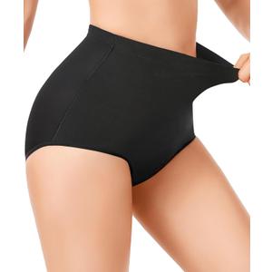 Tummy Control Shapewear Panties for Women Body Shaping Briefs Compression Underwear Seamless Shapewear Panty Girdle (Large, Black)