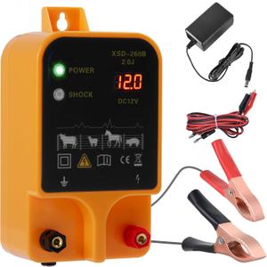 Electric Fence Charger - 2 Joules/10.5kV Electric Fence for 6.32 Mile/50 Acres, Plug-in Electric Fence for Wildlife Prevention, Farm, Poultry,Garden, Preventing Predators from Intruding