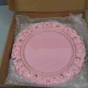 6 Pack Black Charger Plates 13" Round Charger Plates for Dinning Plates with Embossed Rim Plastic Charger for Dinner, Wedding, Elegant Tableware Decor