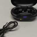 Boytond Ultra Open Ear Earbuds - Ergonomic Clip-On Earbuds, Bone Conduction Over-The-Ear Headphones with Waterproof Design and Secure Fit for Small Ears, Classic Black