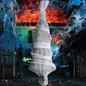 Halloween Decorations, 72 Inches Outdoor Hanging Cocoon Corpse Props, Scary Corpse Props Halloween Decor for Yard Indoor Party Decorations