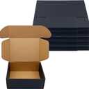 24 Pack 8x6x3 inch Black Shipping Boxes Cardboard Packaging Boxes for Mailing Shipping Corrugated Cardboard Boxes for Packaging Small Business Craft Flat Shipping Boxes Empty Gifts Giving Products