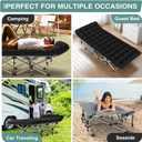 ZENPETIO Camping Cot for Adults, Heavy-Duty Portable Cot Bed with Mattress, Foldable Padded Sleeping Cots for Camping Travel Tent Day Bed Outdoor & Home Guest, Max Load 500 LBS, 75x28x15, Basic - 75x28x15"