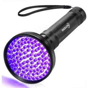 ESCO LITE UV Flashlight Black Light, 100 LED 395 nM Ultraviolet Flashlights UV Blacklight Detector for Dog Urine, Pet Stains and Bed Bug, Matching with Pet Odor Eliminator ESCO LITE UV Flashlight Black Light, 100 LED 395 nM Ultraviolet Flashlights UV Blacklight Detector for Dog Urine, Pet Stains and Bed Bug, Matching with Pet Odor Eliminator