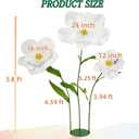 5.8 Ft Giant Artificial Flowers for Decoration,Large EVA Flower Decor,Wedding Arrangements, Birthday Party Banquet Background,Hotel,Office,Window Display(White)