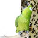 SIMENA Bird Blanket for Cage, Corner Fleece Bed for Birds, Cozy Bird Warmer, Parrot House for Cage, Cuddle Nest Hanging Toy for Lovebirds Parakeet (Yellow, Small)