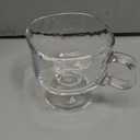 Ferrochef 8 Pack Vintage Glass Coffee Mugs with Handle, 8 oz Footed Tea Cups Clear Glass Bowls for Latte, Cappuccino, Oatmeal, Yogurt, Ice Cream, Hot & Cold Beverages(Glossy Surface)