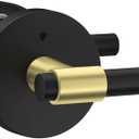 goldenwarm 1 Pack Black and Gold Interior Door Handle, Privacy Lever Door Handle, Matte Black Interior Door Lever Pack, Black and Gold Door Handles Interior for Bedroom, Bathroom