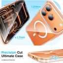 SMARTDEVIL Magnetic MagSafe Case for iPhone 17 Pro Max, Strong Magnetic Clear Shockproof Cover with 2 Screen Protectors, Ultra-Slim Anti-Yellowing Phone Case-White