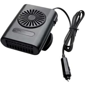 MACHSWON Portable Car Heater, 200W Windshield Defroster Heater Compatible with most vehicles of 12V DC eletric system and cigarette charger port, 1 pc (Black)