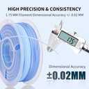 RAMBERY Matte Rainbow Printer Filament Multicolor 3D Printing Accessories Neatly Wound, 1.75mm 1kg(2.2lb), Matte Rainbow Blue-White