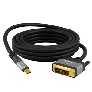4K USB C to DVI Cable 6 FT, USB Type-C to DVI-D Adapter, (Thunderbolt 3/4) Compatible with iPhone 17/16/15 Series, MacBook Pro/Air, iPad Pro, iMac, Galaxy S24, XPS, Surface Book 3 and More, Real 4K