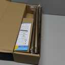 Brass Curtain Rods for Windows 18 to 88 inches, 1 Inch Modern Metal Drapery Rods, Adjustable Heavy Duty Curtain Pole with Round Finials(18"-88"Antique Brass)