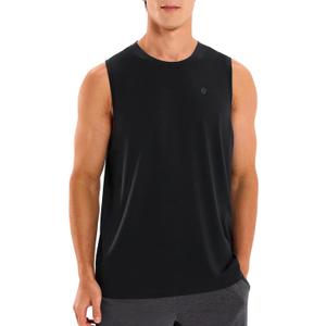 HODOSPORTS Tank Tops Men Workout Sleeveless Muscle Shirt Gym Tank Tops for Men Athletic Running Beach Loose Fit Tees Black, XXL