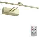 HOWMZON Picture Light, Battery Operated Picture Light with Remote, 16" Metal Art Light for Paintings, Rechargeable Display Lighting of Wall, Portrait, Gallery, Artwork (Antique Brass)