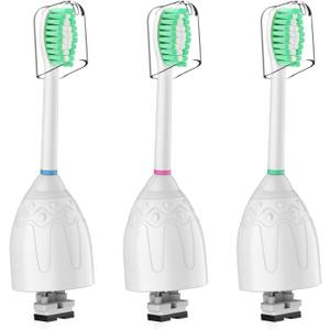 Replacement Toothbrush Heads for Philips Sonicare E-Series/Essence/Xtreme/Elite and Other Screw-on Electric Toothbrush Models, 3 Pack, Dupont Bristles