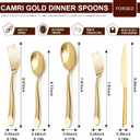 Gold 20-Piece Silverware Set with Handle, Stainless Steel Flatware Set, Cutlery Set Mirror Polished, Dishwasher Safe, Service for 4