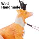 16PCS Mini North American Forest Woodland Animals Figurines Toys, Realistic Jungle Wild Animal Figures with Wolf,Bear,Bison,Reindeer,Birthday Party Favors Valentine's Day Gifts for Kids