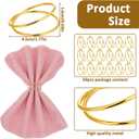 50 Pcs Gold Napkin Rings Set, 1.77 Inch Metal Spiral Napkin Holders for Wedding, Party, or Dinner Table Decorations, Elegant Stainless Steel Buckles for Family Gatherings