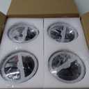 5 3/4 5.75 Inch LED Headlights 12V/24V Universal Daylight with Round Angel Eyes High/Low Switching 4 Light Modes LED Headlights with White Amber DRL for Motorcycle Car ATV UTV Truck Pickup 4PCS