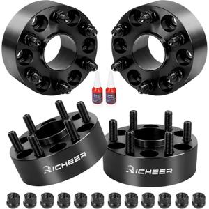 Richeer 6x120 Hubcentric Wheel Spacers for 2015-2023 Colorado, 2015-2022 Canyon, 2 inch 6x120mm Wheel Spacer for Acadia Traverse Blazer XT5 XT6 with 14x1.5 Studs & 66.9mm Center Bore