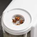 12 Lbs Rice Container with Measuring Cup, Upgraded Built-in Fresh Box, Cereal Dispenser Storage with Lids for Home Kitchen Pantry Rice Soybean Corn And large grain grains-White (Small)