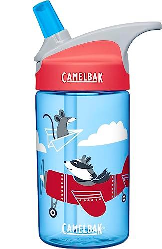 CamelBak Eddy Kids Big Bite Valve Straw Water Bottle Airplane Bandits, 12 oz 3 Pcs