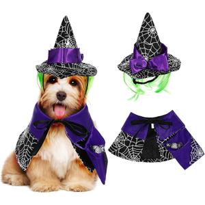 BESPORTBLE 1 Set Halloween Cat Costume Cat Cloak Hat Dog Halloween Costume Costumes for s Puppy Pet
