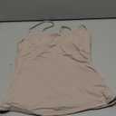 Womens Padded Cami Tank Tops Double Lined Spaghetti Strap Built in Bra Shirts Slim Fitted Basic Summer Cloth 2025 (Small, Apricot)