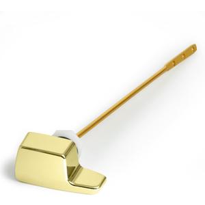 Universal Side Mount Toilet Handle Tank Flush Lever - Modern Durable Toilet Bowl Handles Side Mount - Also Replaces Eljer Toilet Handle & THU004-CP Toto Toilet Handle Replacement (Brass Polished)