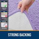 OLANLY Bathroom Rugs Sets 3 Piece, Soft Absorbent Chenille Bath Mats and U-Shaped Contour Toilet Rug, Quick Dry, Home Decor Accessories, Bath Mat Set for Bathroom (30"x20"+24"x16"+24"x20", Lavender)