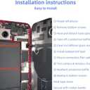 14 Plus Back Glass Replacement with Plate & Flex Cable and All Parts for iPhone 14plus Back Cover Glass (Purple, 6.7 Inch) + Waterproof Tape + Repair Tools (Purple)