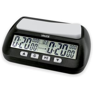 VINJOE Chess Clock Digital Chess Timer Professional for Board Games,Portable Digital Chess Clock & Game Timer with Basic,Bonus,Delay and Positive Time Features Best Gifts for Christmas(Without Battery