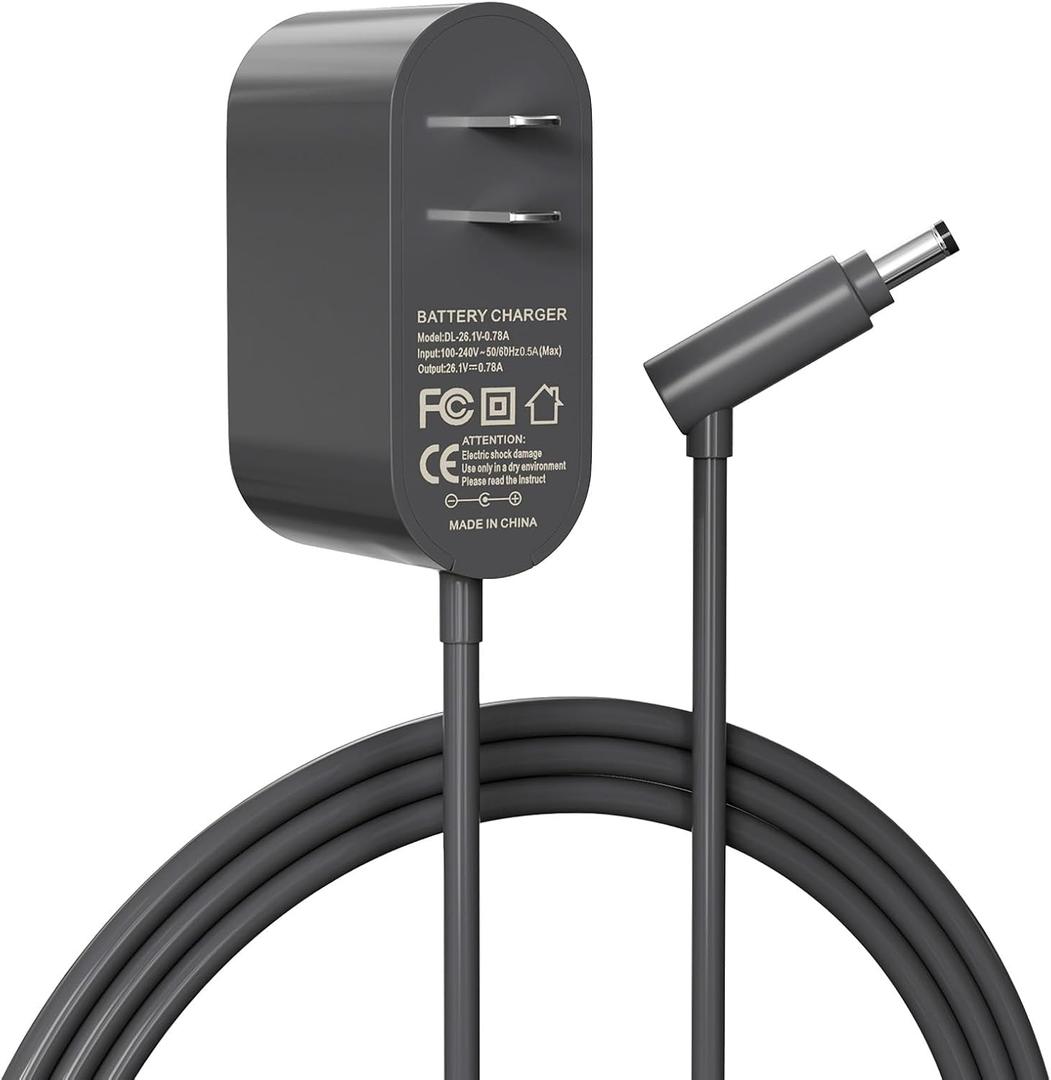 26.1V Cordless Vacuum Cleaner Charger Compatible with Dyson V8 V7 V6 SV04 SV03 SV05 SV06 SV07 SV09 SV10 SV11 DC59 DC58 DC61 Animal Motorhead Absolute Replacement Power Cord 967813-02 205720-02 Adapter