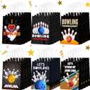 Kolldenn 24 Pcs Bowling Party Favors Bags Bowling Ball Goodie Gift Paper Bags with Handles Sport Candy Treat Pouch for Ball Birthday Party Decorations Supplies