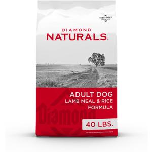 Diamond Naturals Adult Dry Dog Food Lamb Meal and Rice Formula Made with High Quality Lamb Protein, Probiotics and Essential Nutrients to Support Balanced and Overall Health 40Lb (40 Pound (Pack of 1)), Best By: 17/JUN/2026