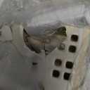 Mokof Christmas Village Set - 7 White Ceramic Houses with Remote LED Tea Lights and 8 Mini Trees, Farmhouse Christmas Decorations Indoor for Fireplace, Mantel, Tabletop, Shelves Winter Holiday Decor