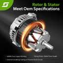 11176N New Alternator Compatible with 2006-2011 Honda Civic 1.8L L4, 80A 12V, 7-Groove Pulley, Replace# 11176, 31100RNAA01, 31100RNAA01RM, 31100RNAA012M2, AHGA67, A002TC1391, SB347