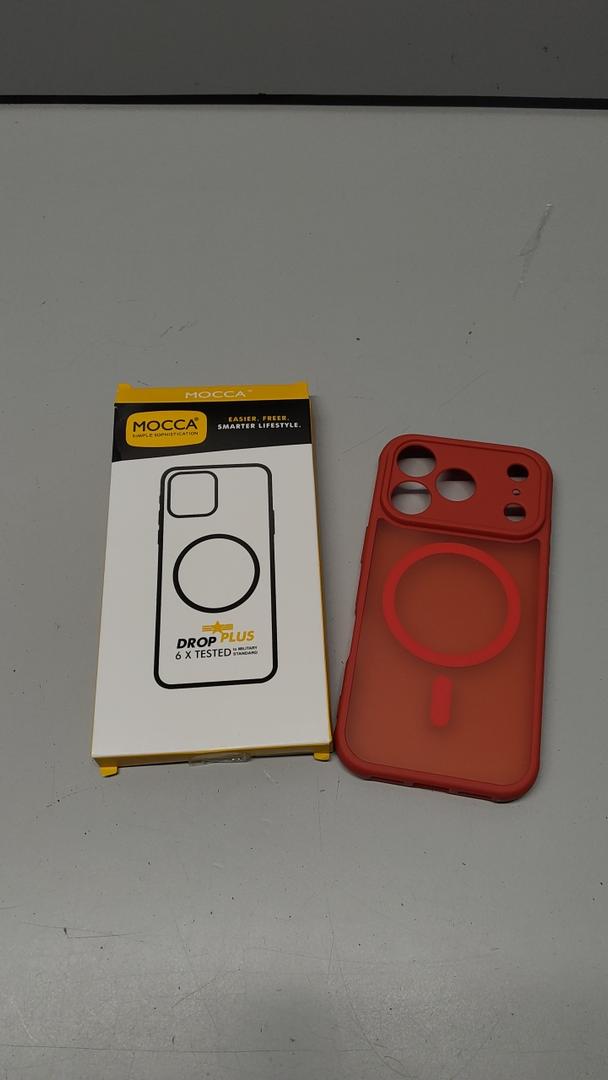 MOCCA Compatible with iPhone 17 Pro Max Case with Magnetic Invisible Stand [Full Camera Protection] [Compatible with Magsafe] Military Drop Shockproof Translucent Matte Phone Case Cover 6.9",Red