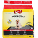 Glad for Pets Black Charcoal Puppy Pads 23" x 23" AllinOne Puppy Potty Training Pads That ABSORB & NEUTRALIZE Urine Instantly New & Improved Quality Puppy Pee Pads, (Pack of 1, 100 Count Total)