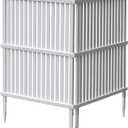 45.5in H x 36.5in W (2 Panels) No Dig Enclo Wilmington White Vinyl Privacy Screen, Outdoor Privacy Panels, Trash Can Enclosure, Air Conditioner Fence, Pool Equipment Enclosure, ZP19008