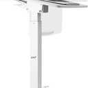 AVLT 47" Height Adjustable Mobile Workstation with Tilting Desk (3 ft 11 inches) - Foot Pedal Pneumatic Standing Desk Cart - Mobile Laptop Cart - Mobile White Cart with Brake Casters (White Tilting Top)