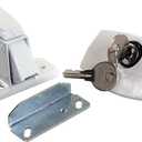 JR Products 11685 White Locking Camper Door Latch