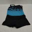 B2prity Tankini Swimsuits for Women Two Piece Bathing Suits Tummy Control Long Torso Tank Tops with Shorts (Large, Sky Blue)