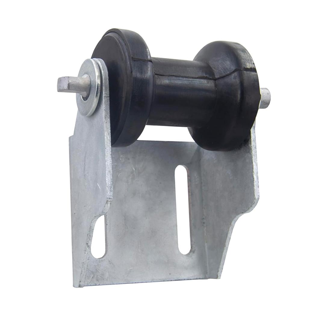 4 inch Boat Trailer Roller with Bracket Keel Roller Assembly Kit for Boat Trailer Galvanized Steel Black Rubber
