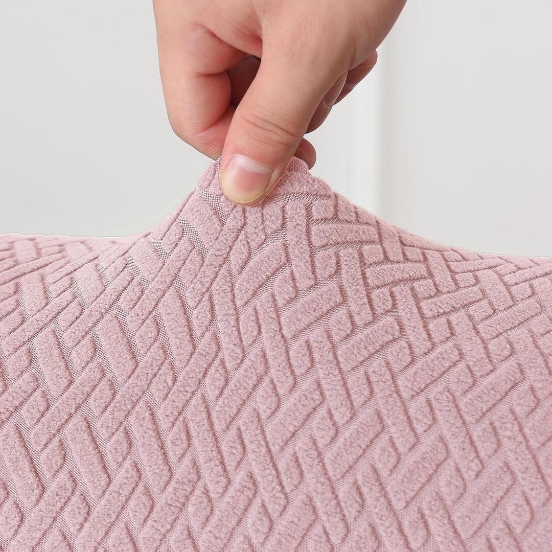 Accent Chair Cover Slipcover,Slipper Chair Stretch Spandex Removable for Armless Chair Furniture Protector for Living Dining Room Hotel, 33x14.5, Pink Color