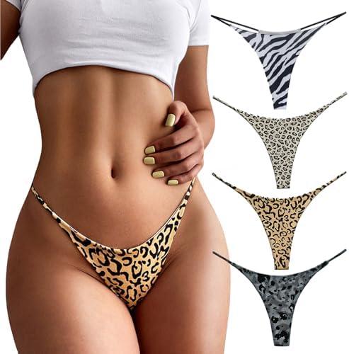 Aogda Thong for Women Cotton Underwear Low Rise Panties Woman G-String Thongs, No Size