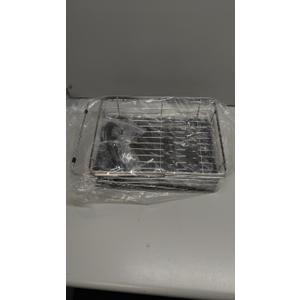 In Sink Dish Drying Rack, Expandable Over The Sink Dish Rack for Small Kitchen, Space Saving Stainless Steel Dish Drainer with Utensil Holder, 14.1"-21.2" L x 11"W, Small Plate Dryer Strainer, Silver