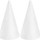 FFchuanhe 2-Pack Foam Cones for Crafts, Foam Trees Cones (711.4 Inch) for Holiday Decorations, Christmas, DIY Projects, Table Centerpieces.